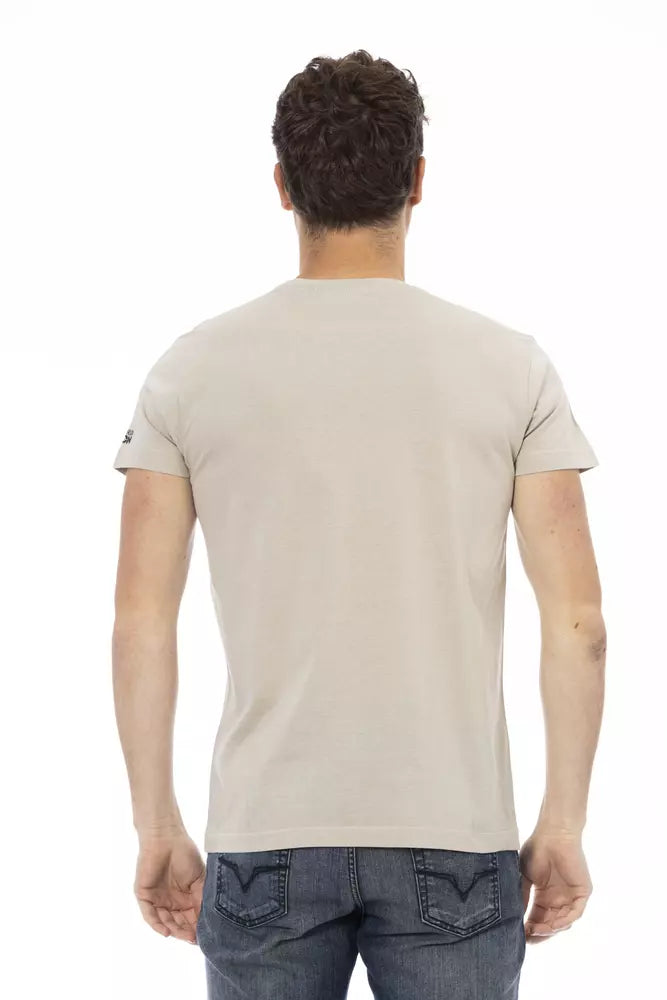 Trussardi Action Men's Beige Cotton T-Shirt