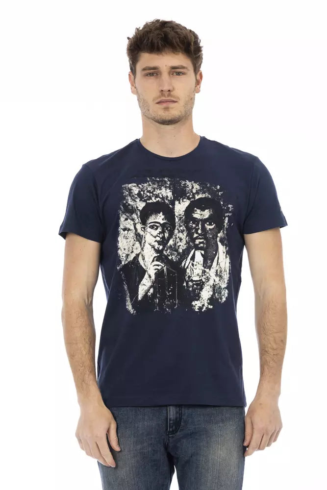 Trussardi Action Men's Blue Cotton T-Shirt