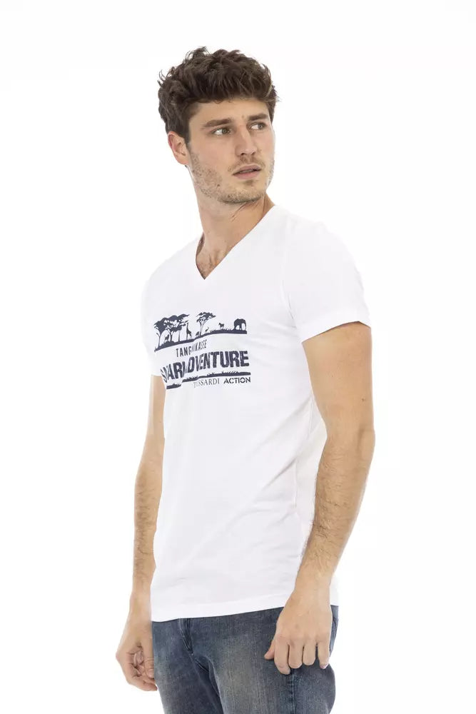 Trussardi Action Men's White Cotton T-Shirt