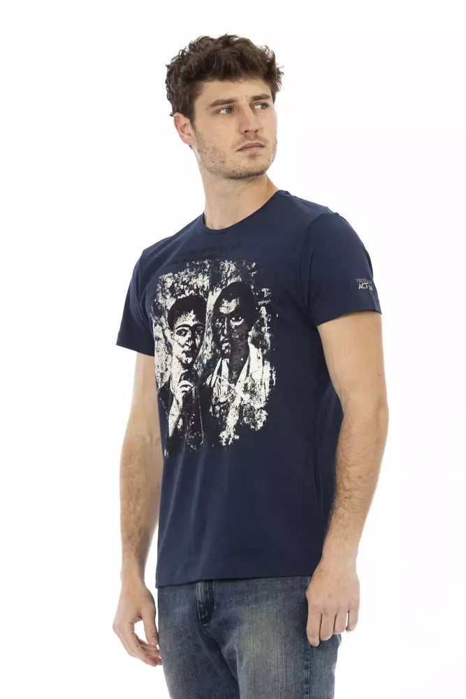 Trussardi Action Men's Blue Cotton T-Shirt