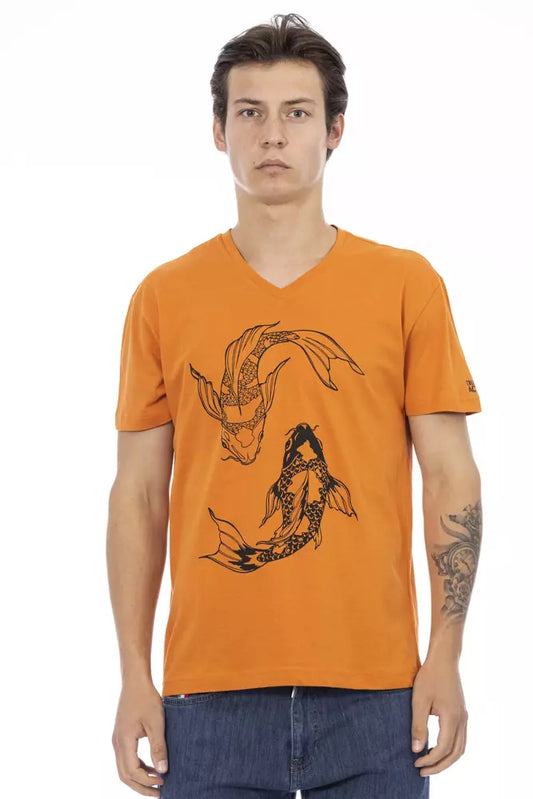 Trussardi Action Men's Orange Cotton T-Shirt