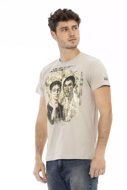 Trussardi Action Men's Beige Cotton T-Shirt