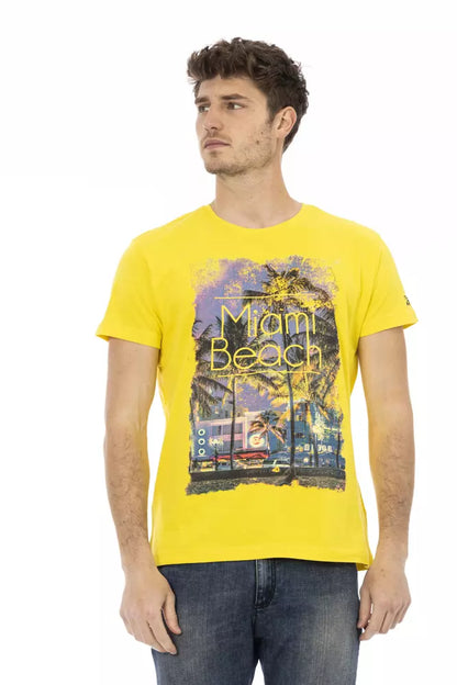 Trussardi Action Men's Yellow Cotton T-Shirt