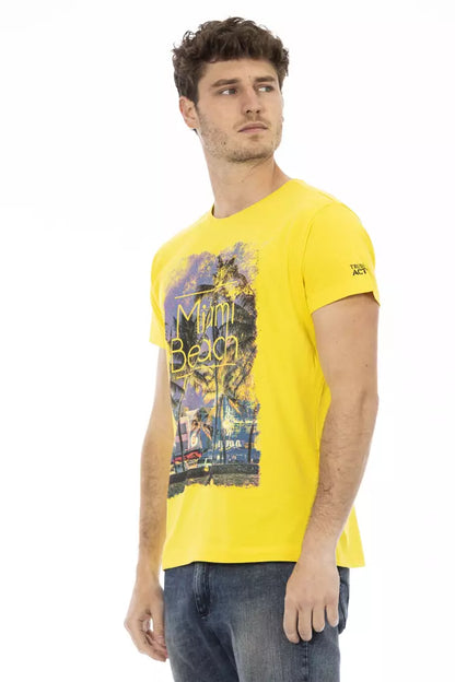 Trussardi Action Men's Yellow Cotton T-Shirt