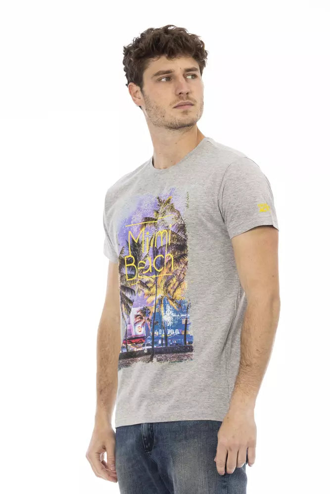 Trussardi Action Men's Grey Cotton T-Shirt
