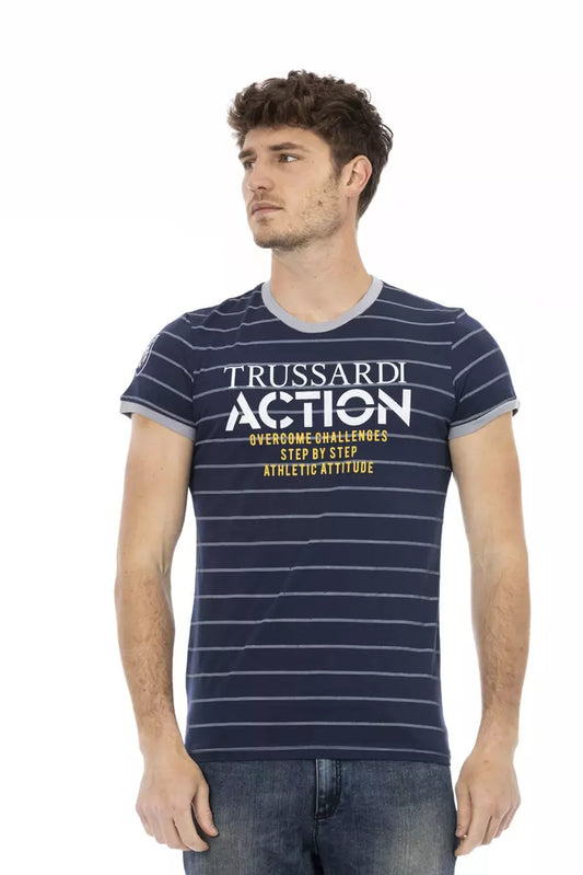 Trussardi Action Men's Blue Cotton T-Shirt