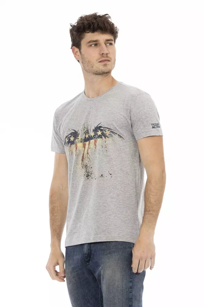Trussardi Action Men's Grey Cotton T-Shirt