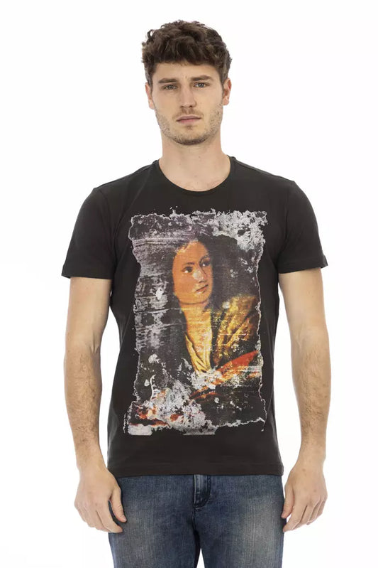 Trussardi Action Men's Black Cotton T-Shirt