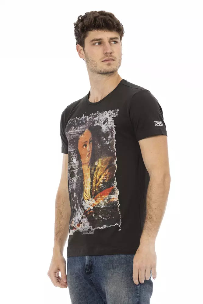 Trussardi Action Men's Black Cotton T-Shirt