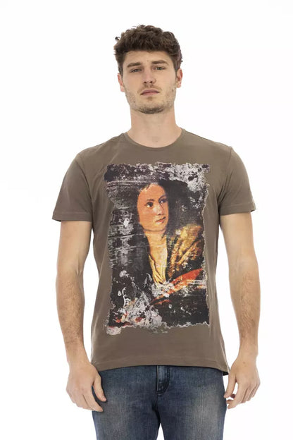 Trussardi Action Men's Brown Cotton T-Shirt
