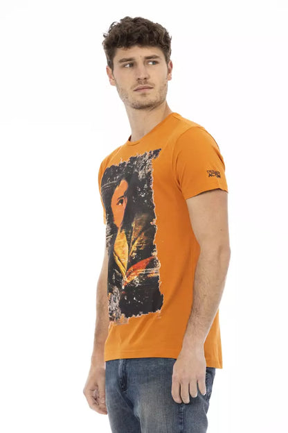 Trussardi Action Branded Men's Orange Cotton T-Shirt