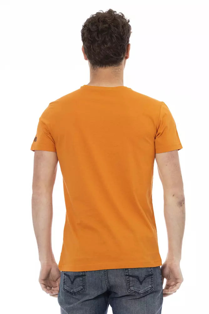 Trussardi Action Branded Men's Orange Cotton T-Shirt