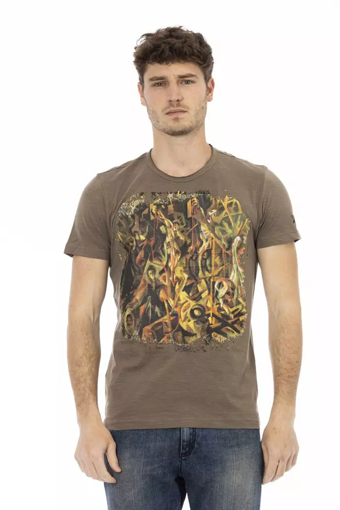 Trussardi Action Men's Brown Cotton T-Shirt