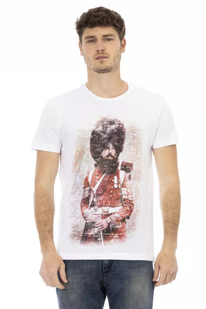 Trussardi Action Men's Branded White Cotton T-Shirt