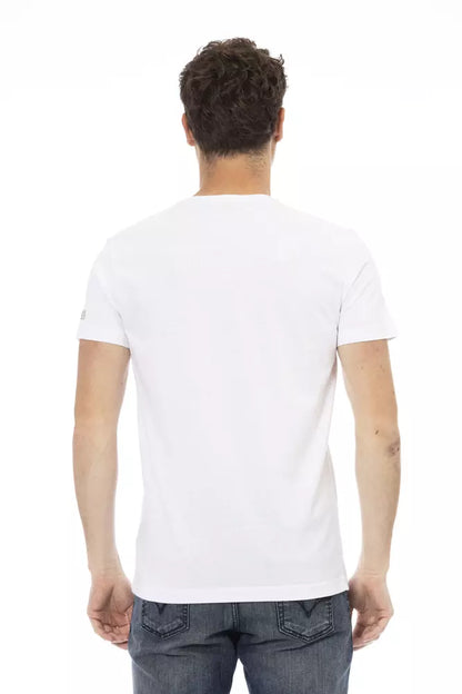 Trussardi Action Men's Branded White Cotton T-Shirt