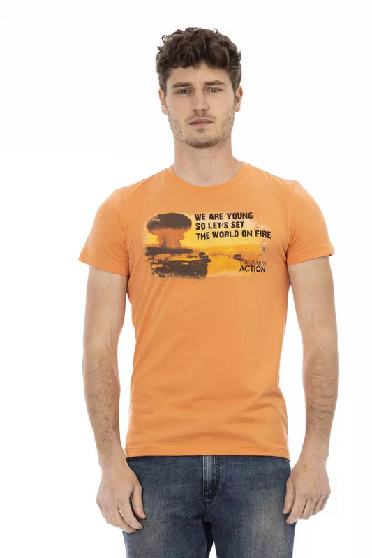 Trussardi Action Men's Orange Cotton T-Shirt