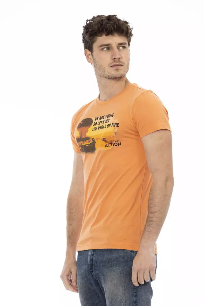 Trussardi Action Men's Orange Cotton T-Shirt