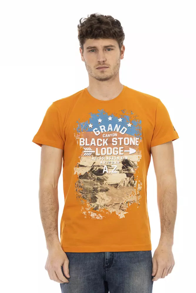 Trussardi Action Men's Orange Cotton T-Shirt