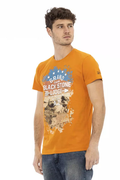 Trussardi Action Men's Orange Cotton T-Shirt