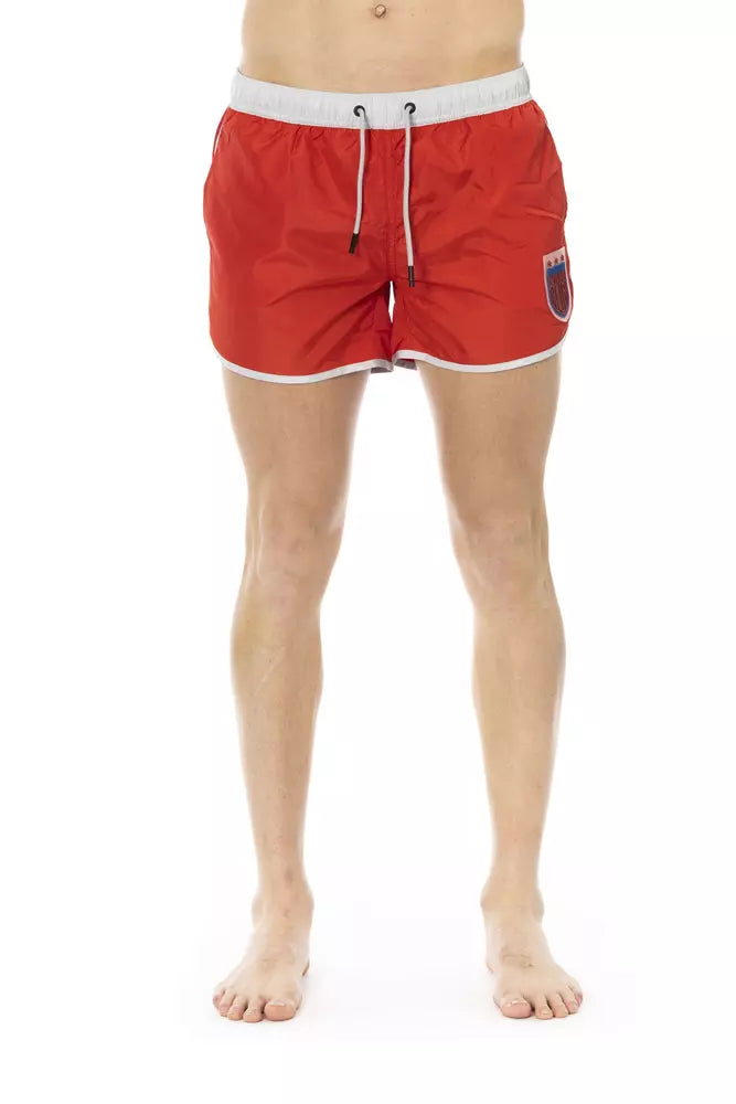 Bikkembergs Men's Red Polyester Swimwear
