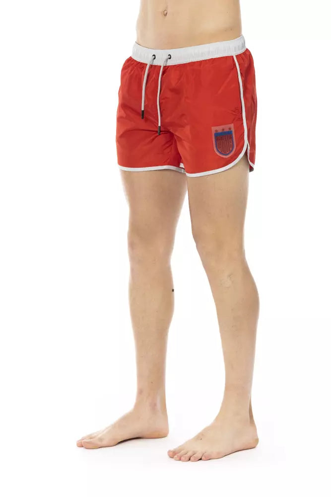 Bikkembergs Men's Red Polyester Swimwear