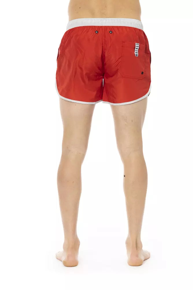 Bikkembergs Men's Red Polyester Swimwear