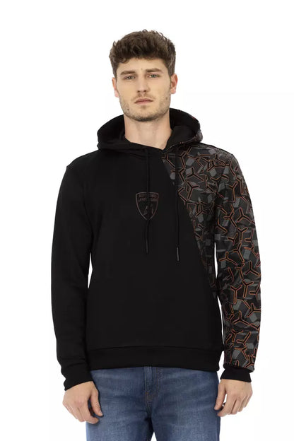 Automobili Lamborghini Men's Black Cotton Sweater Hoodie