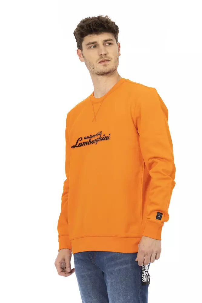 Automobili Lamborghini Men s Orange Cotton Crewneck Sweatshirt Sweater XL