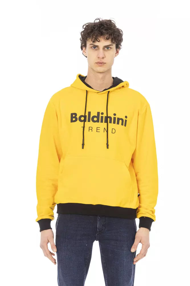 Baldinini Trend Men's Yellow Cotton Sweater Hoodie