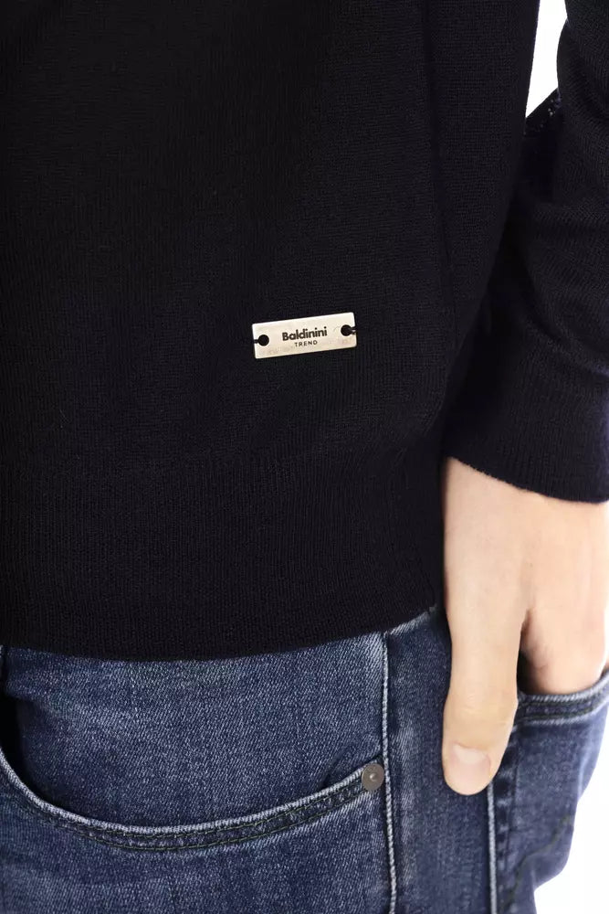 Baldinini Trend Men's Navy Blue Wool Crewneck Sweater