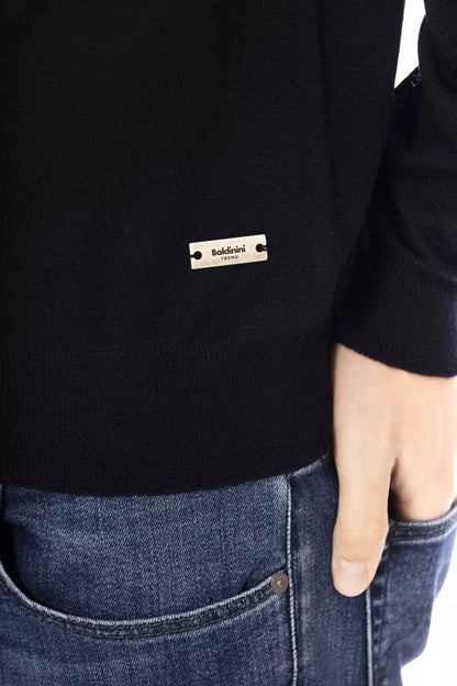 Baldinini Trend Men's Navy Blue Wool Crewneck Sweater