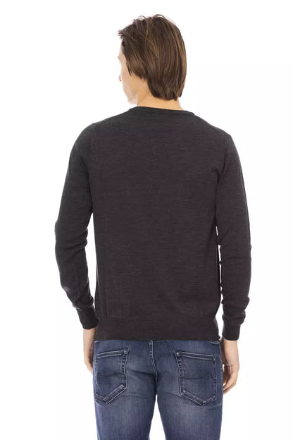 Baldinini Trend Men's Grey V-neck Sweater