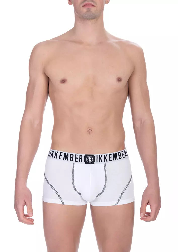Bikkembergs White Cotton Men Underwear Bi-Pack