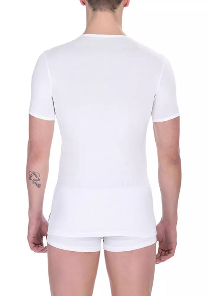 Bikkembergs Men's White Cotton T-Shirt