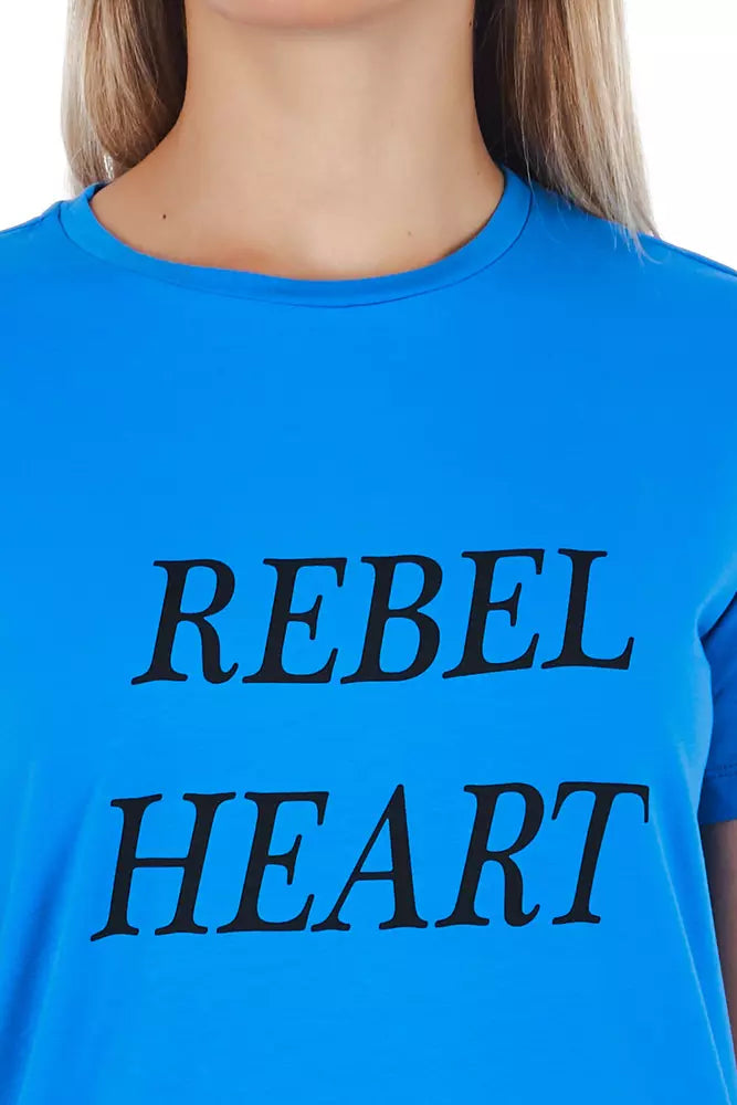 Blue Rebel Print T-Shirt