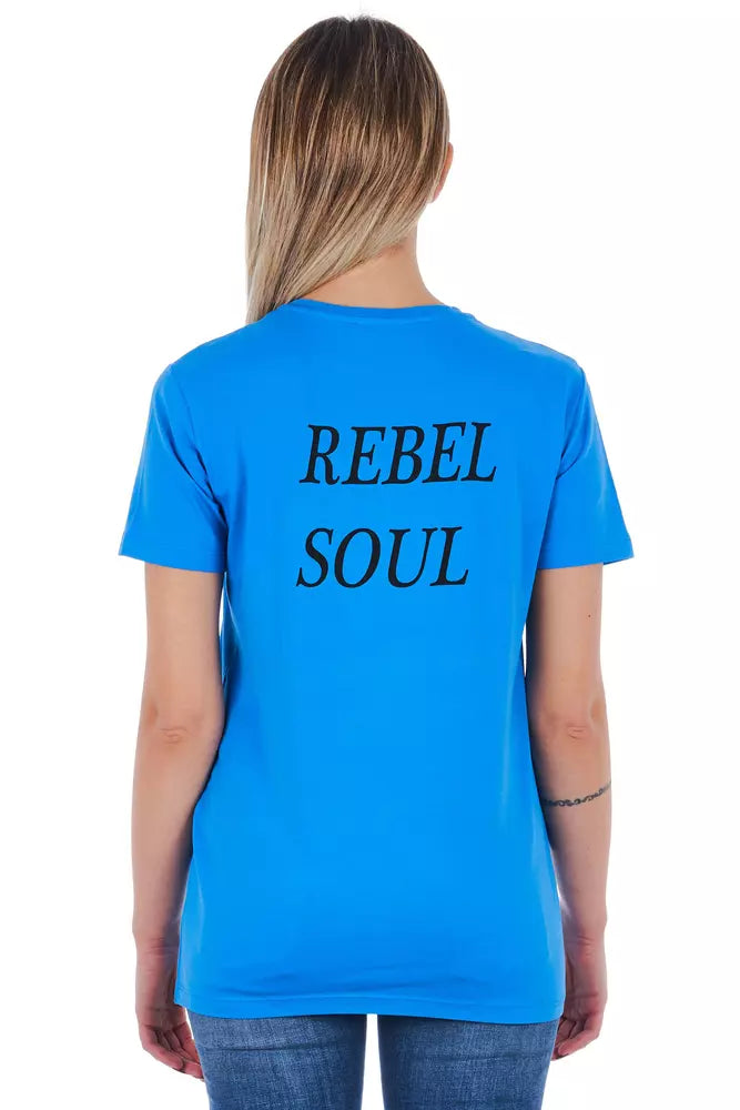 Blue Rebel Print T-Shirt