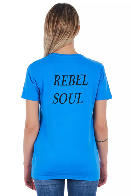 Blue Rebel Print T-Shirt
