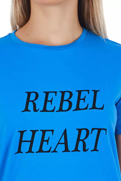 Blue Rebel Print T-Shirt