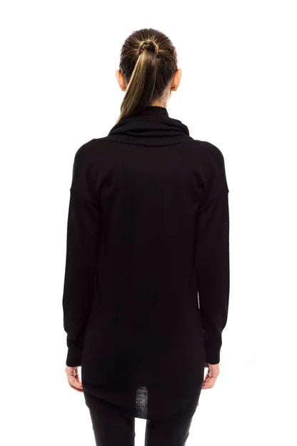 Montana Blu Women's Black Wool High Collar Sweater