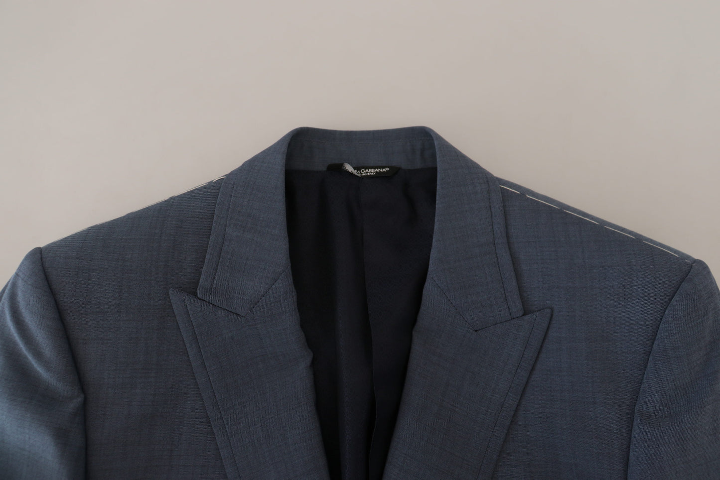 Dolce & Gabbana Men's Blue Wool Stretch Slim Fit Jacket Blazer