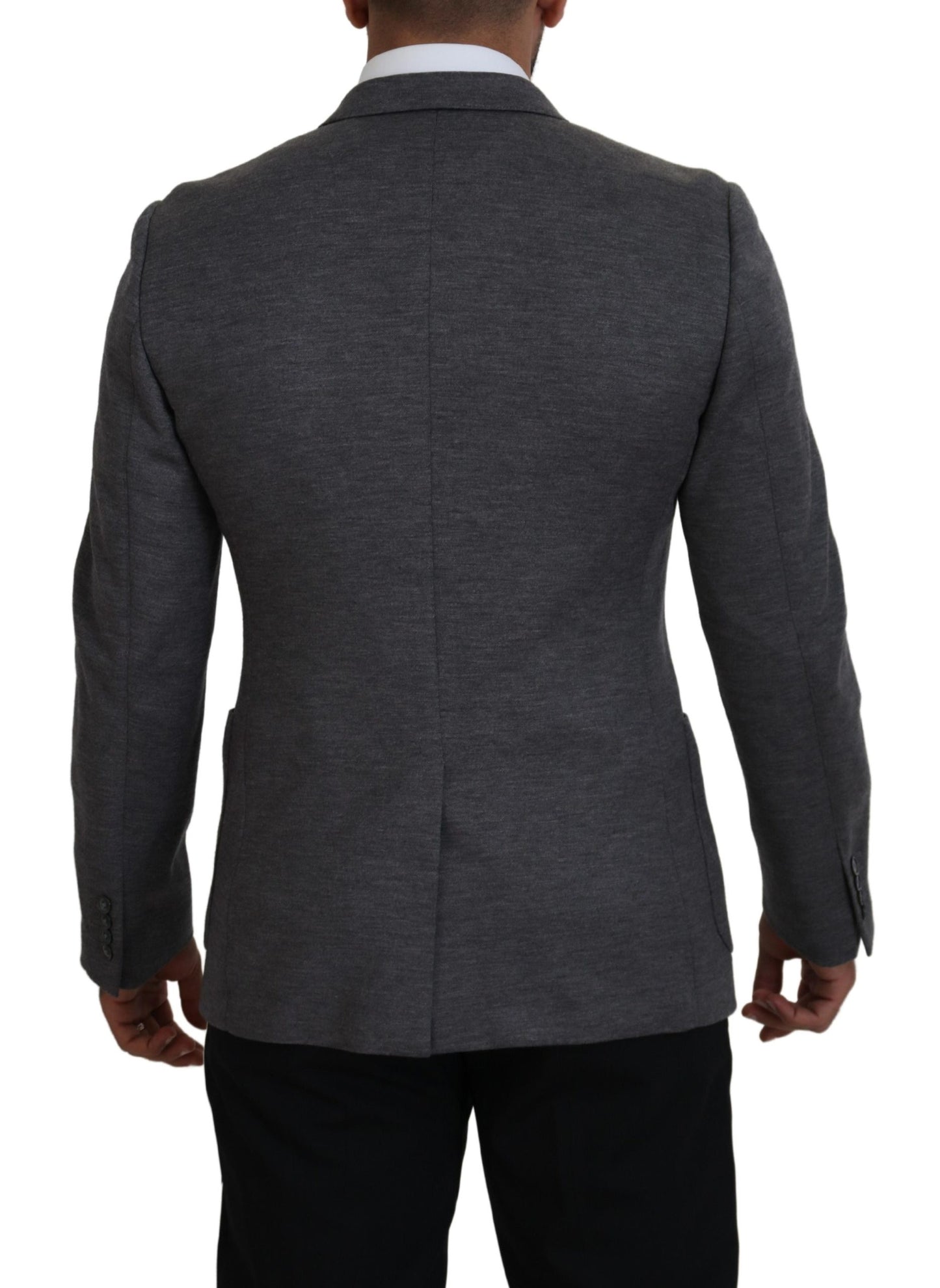 Dolce & Gabbana Men's Gray Wool Stretch Slim Fit Jacket Blazer