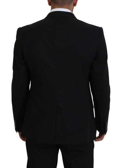 Dolce & Gabbana Men's Black Wool Stretch Slim Fit Jacket Blazer