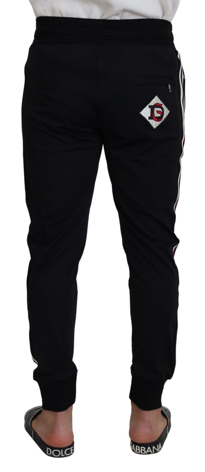 Dolce & Gabbana Black DG Print Men's Jogger Pants