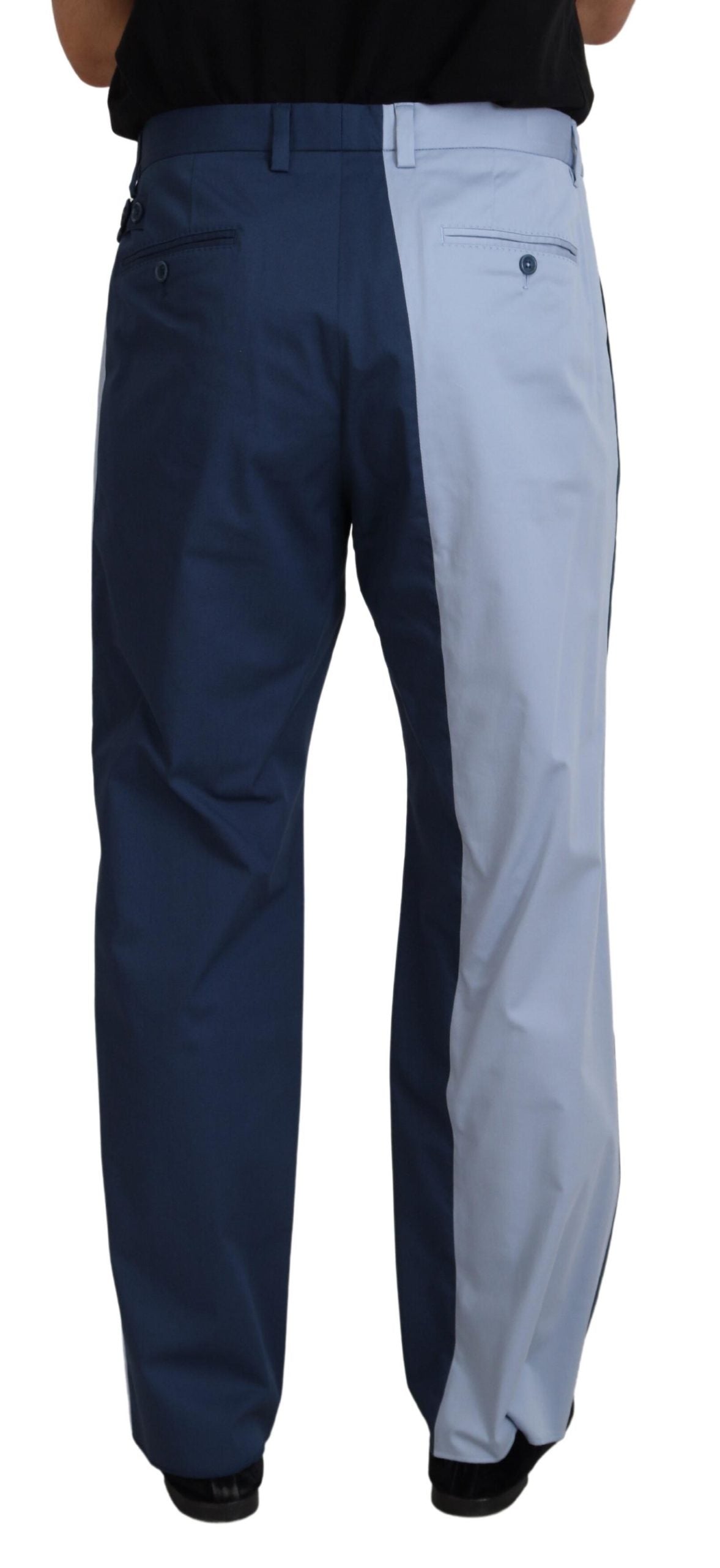 Dolce & Gabbana Men's Blue Cotton Straight Fit Pants