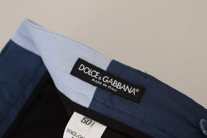 Dolce & Gabbana Men's Blue Cotton Straight Fit Pants