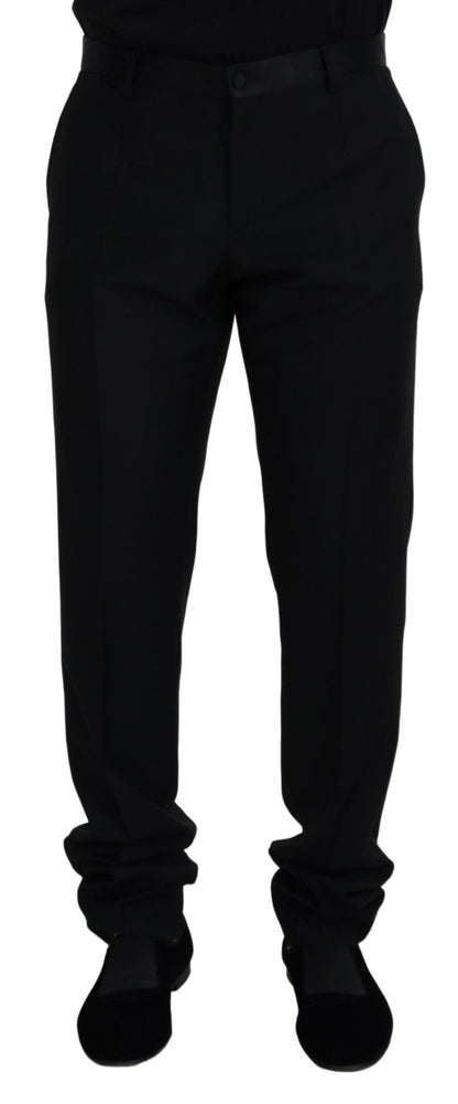 Dolce & Gabbana Men's Black Wool Chino Formal Pants