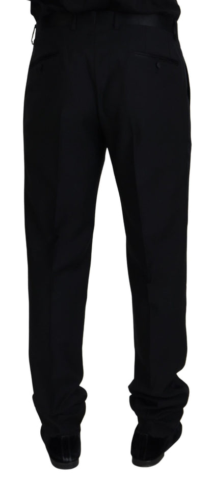 Dolce & Gabbana Men's Black Wool Chino Formal Pants