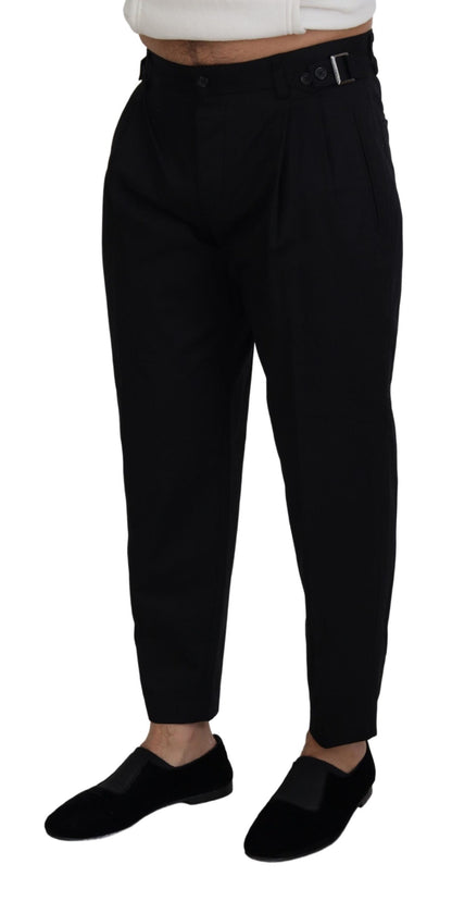 Dolce & Gabbana Men's Black Cotton Chino Formal Pants