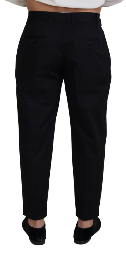 Dolce & Gabbana Men's Black Cotton Chino Formal Pants