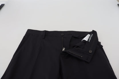 Dolce & Gabbana Men's Black Wool Chino Formal Pants